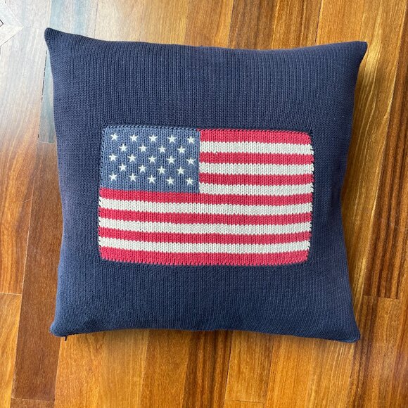 Ralph Lauren Other - Vintage Ralph Lauren Knit Flag Pillow